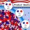 Patriotic Crystal Beads, 1000PCS Red White Blue Bead for Jewelry Making, 4th of July American Patriotic Glass Beads 4/6/8 mm Craft Beads for Independence Day Bracelets Necklace Earrings